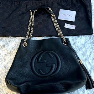 Gucci Medium Soho Chain Tote Black